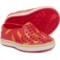 NATIVE Little Boys Miles Sugarlite® Slip-On Shoes in Hyper Red/Shell White/Crayon Lightning