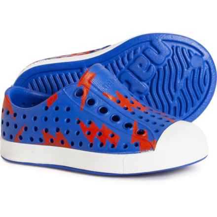 NATIVE Toddler and Little Boys and Girls Jefferson Shoes - Slip-Ons in Uvbl/Shlwht/Flamlightning