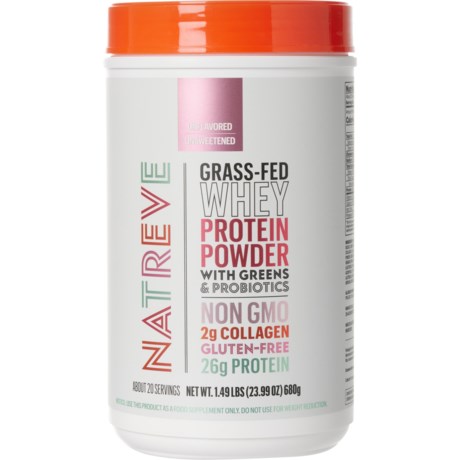 Natreve Unflavored Grass-Fed Whey Protein - 1.49 lb. in Multi