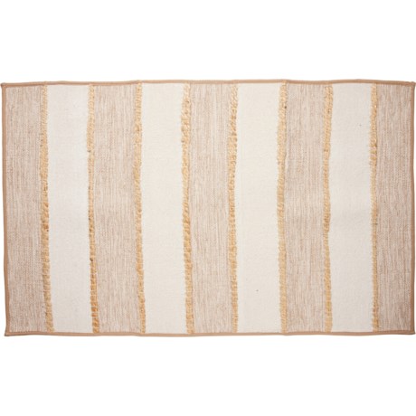 NATURAL COLLECTION Striped Jute Bath Rug - 27x45”, Natural in Natural