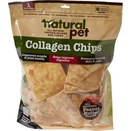 Natural Pet Collagen Chips Dog Chew Treats - 16 oz. in Multi