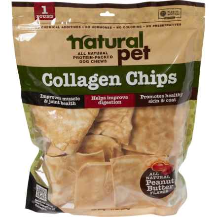 Natural Pet Collagen Chips Dog Chew Treats - 16 oz. in Multi