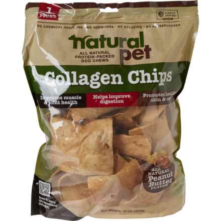 Natural Pet Collagen Chips Dog Chew Treats - 16 oz. in Peanut Butter