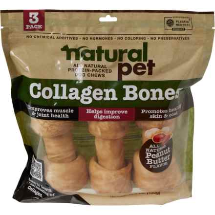 Natural Pet Collagen Dog Chew Sticks - 40-Count in Peanut Butter