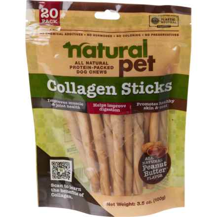 Natural Pet Collagen Sticks Dog Chew Treats -20-Count in Collagen