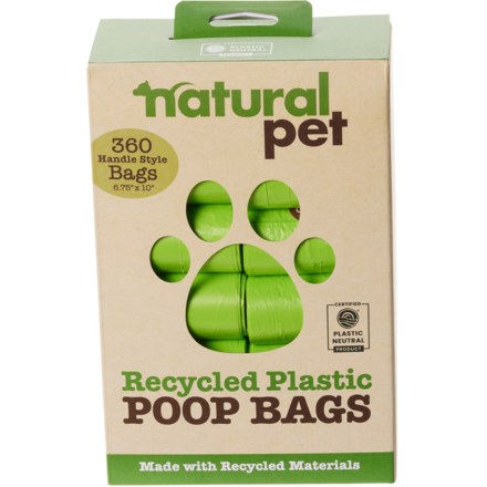 Natural Pet Dog Waste Bags with Handle - 360 Count in Multi
