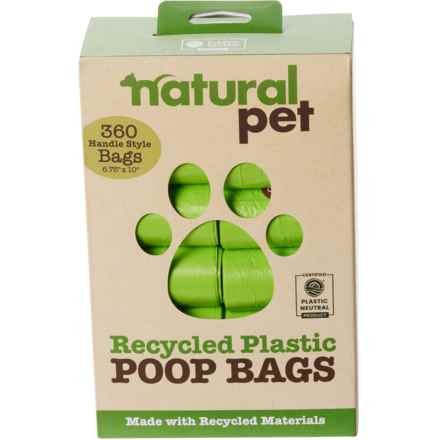 Natural Pet Dog Waste Bags with Handle - 360-Count in Multi