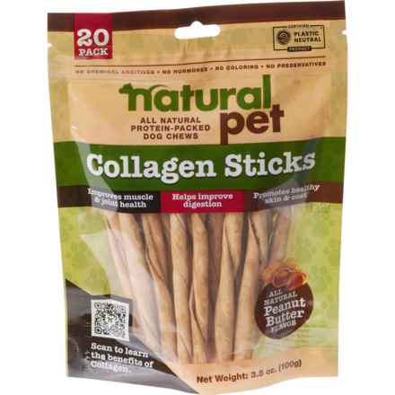 Natural Pet Puffed Twists Dog Treats - 20-Count in Collagen