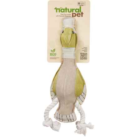Natural Pet Rope and Leather Mallard Duck Dog Toy - 17” in Mallard