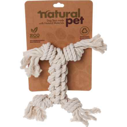 Natural Pet Rope Bone Dog Toy - 6” in Multi