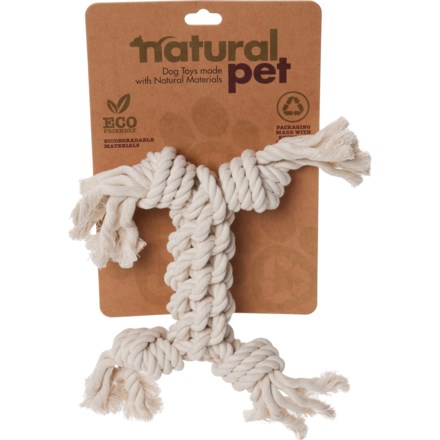 Natural Pet Rope Bone Dog Toy - 6” in Multi