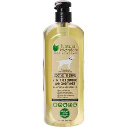 Natural Wunderz Soothe N’ Shine Pet Shampoo - 32 oz. in Almond/Vanilla