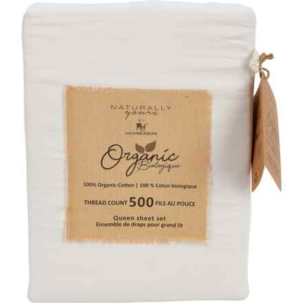 Naturally Yours Queen Organic Cotton Luxurious Sheet Set - 500 TC in Beige