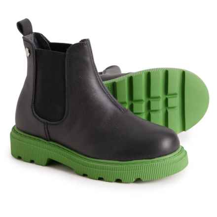 Boys and Girls Bretty Chelsea Boots - Leather in Black