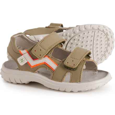 Boys and Girls Pakayo Sandals - Leather in Olive