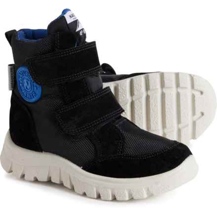 Boys Geminae Winter Boots  - Waterproof, Suede in Black/Azure