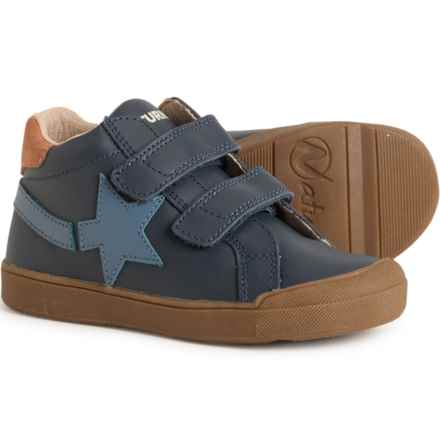 Naturino Boys Singery VL Sneakers - Leather in Navy-Celeste