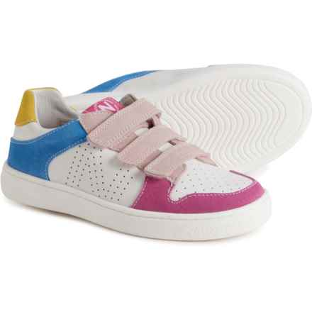 Boys Theral Sneakers - Leather in White/Fuchsia/Pink