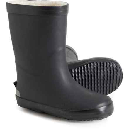 Girls Gum Rubber Rain Boots - Waterproof, Insulated in Black