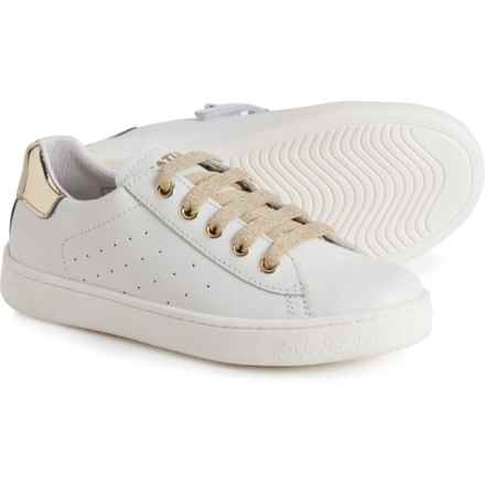 Girls Hasselt 2 Side Zip Sneakers - Leather in White