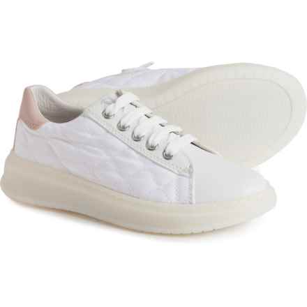 Girls Meria Side Zip Sneakers - Leather in White