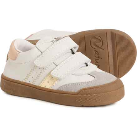 Naturino Little Girls Riby VL Sneakers - Leather in Grey-White