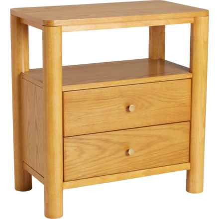 Nautica 2-Drawer Nightstand with USB Port - 24x14x26” in Natural