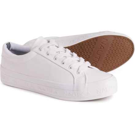 Aelisa Lace-Up Platform Court Sneakers (For Women) in White