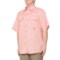 NAUTICA ANGLER Cabana Woven Fishing Shirt - UPF 50+, Short Sleeve in Pink Paradise