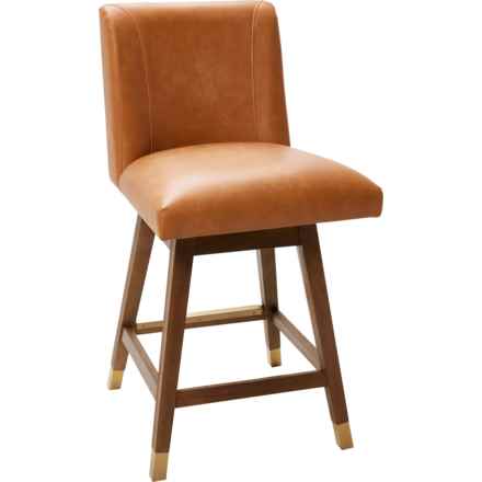 Nautica Ava Swivel Counter Stool - 22.2x19.6x37” in Tan