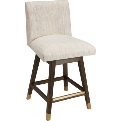 Nautica Ava Swivel Counter Stool - 22x19.6x37” in Beige