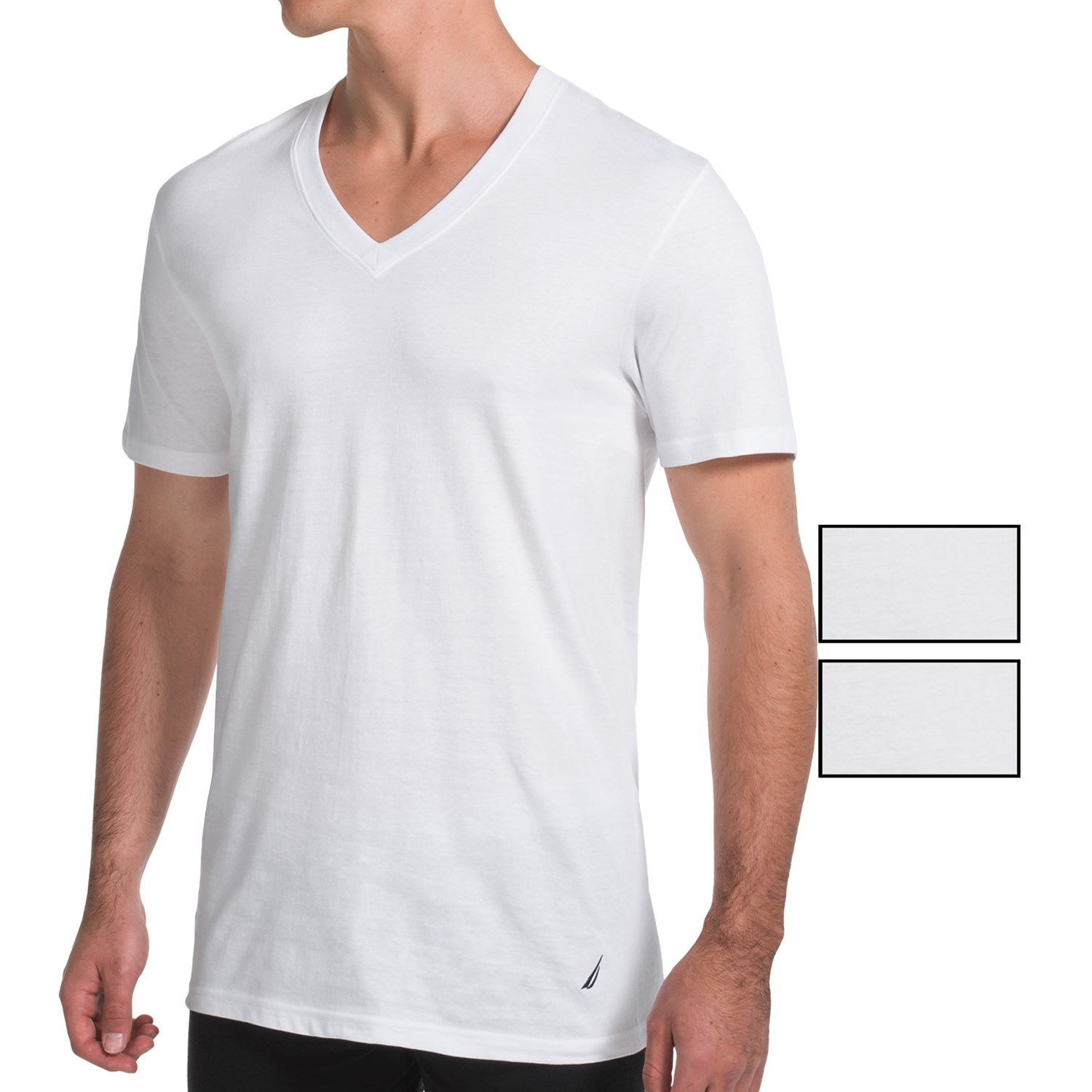 Nautica Cotton V-Neck T-Shirt (For Men) - Save 54%