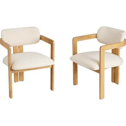 Nautica Curved Back Dining Chairs - Set of 2 in Cream