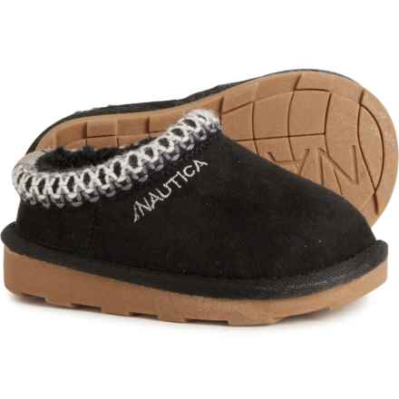 Nautica Girls Darja Shearling Dorm Shoes in Black