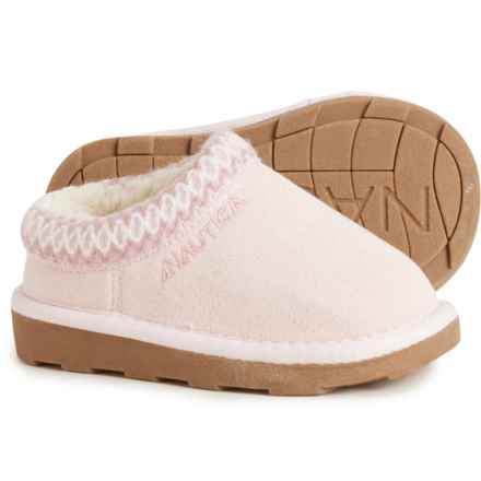 Nautica Girls Darja Shearling Dorm Shoes in Blush