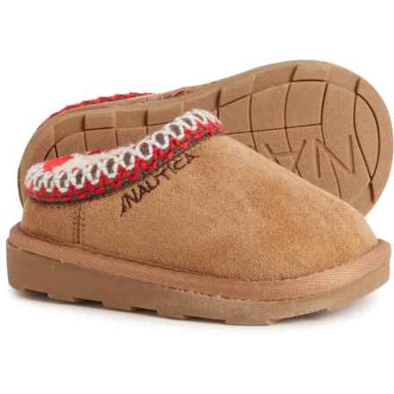 Nautica Girls Darja Shearling Dorm Shoes in Tan