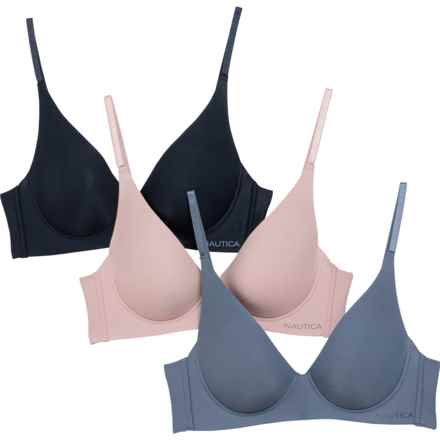 Nautica High Apex Scuba Molded Bra - 3-Pack in Soft Taupe/Endless Dusk/Navy Beats