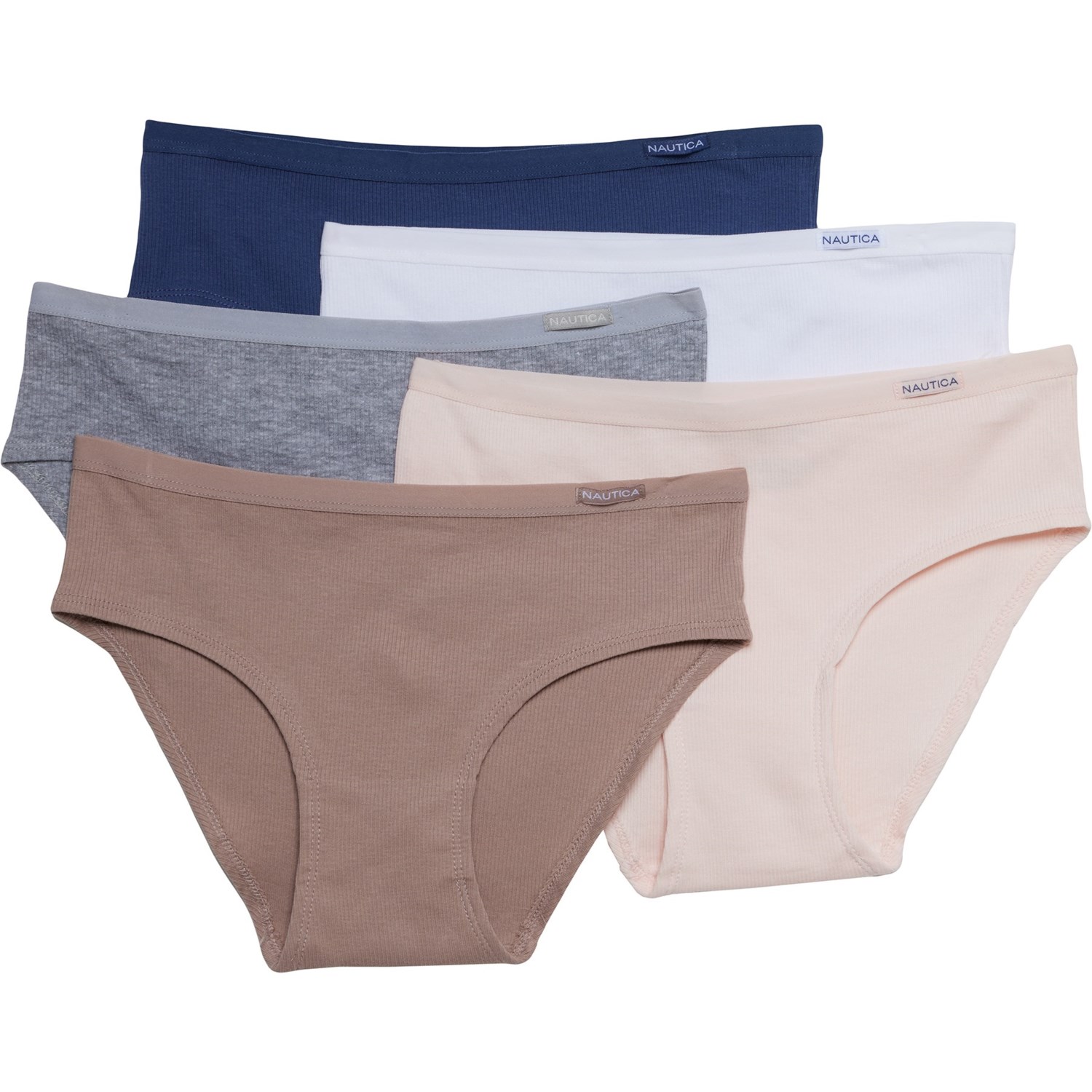 送料無料】 ナウティカ レディース パンツ アンダーウェア Nautica Organic Cotton Panties わかり易い - 5-Pack  Hipster Heather