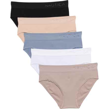 Seamless Ribbed Panties - 5-Pack, Hipster in Barely There, Black, White, Stonewash, Warm Taupe