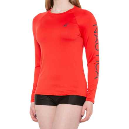 Solid Rash Guard - UPF 30+, Long Sleeve in Red