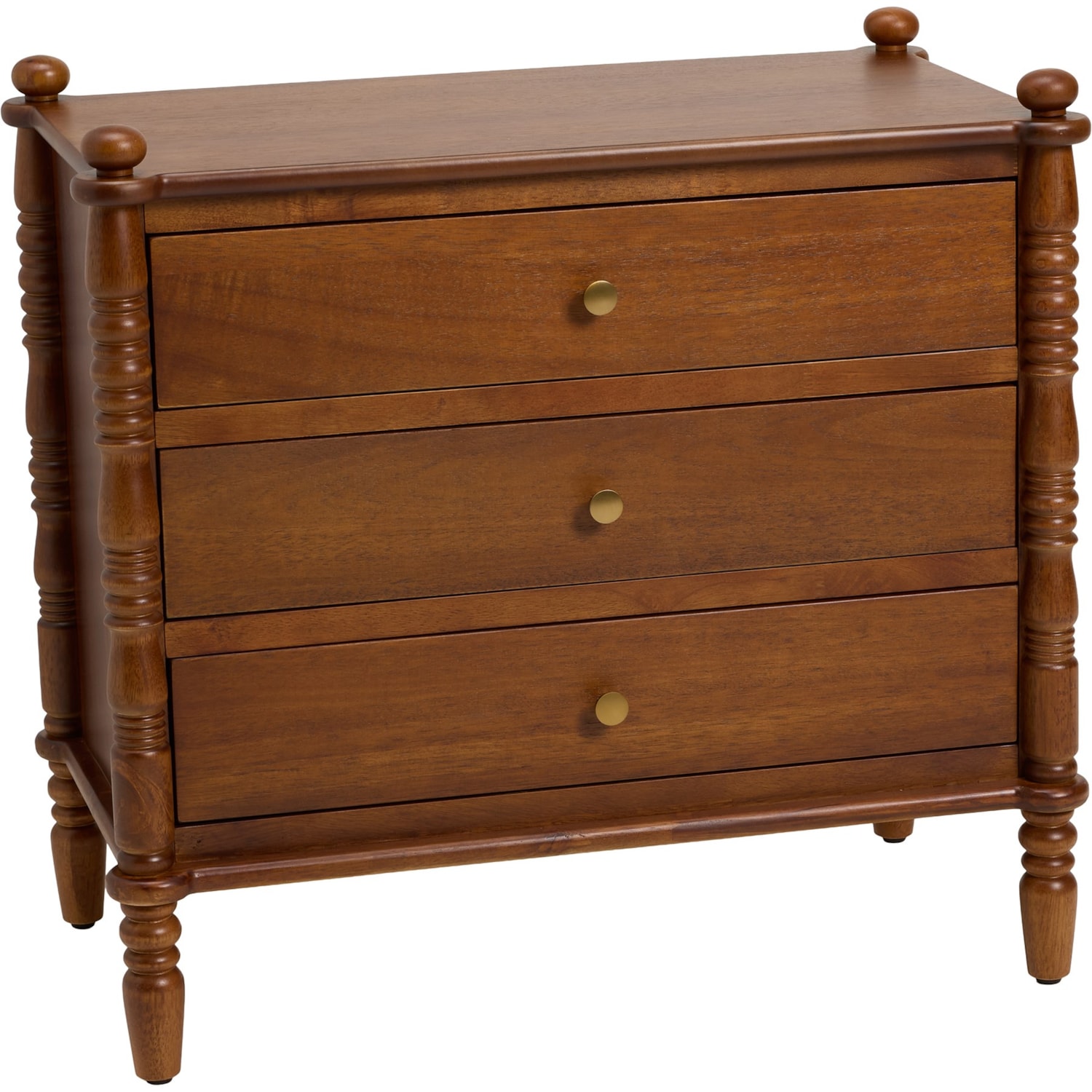 brown spindle dresser Nautica Leg 3-Drawer solid wood construction Short Hoco Dresses Luxe Stain Breasted Asymmetric Style Code:WMN4021-01