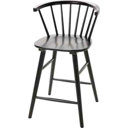 Nautica Wood Counter Stool - 22x22.4x35” in Black