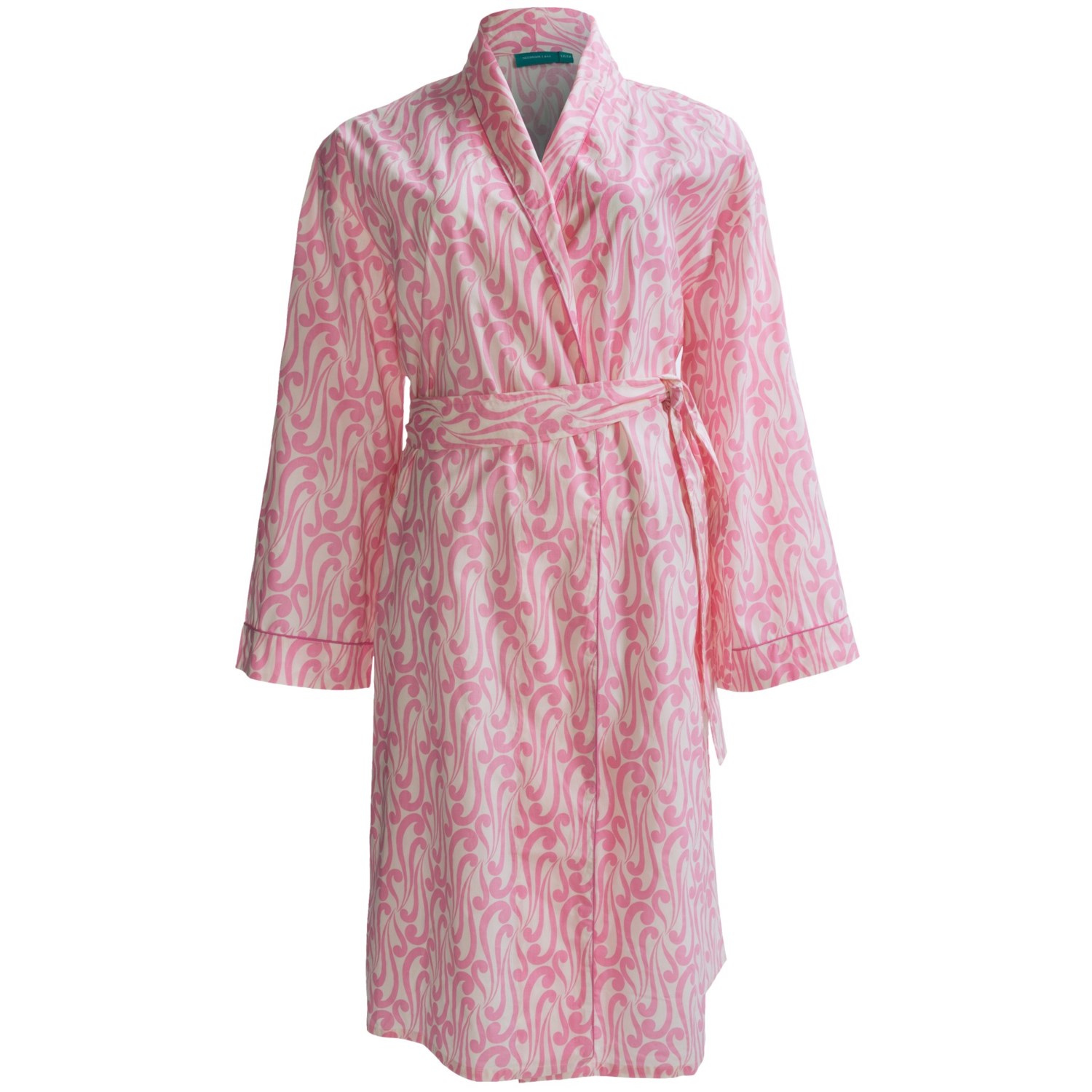 Needham Lane Yarn-Dyed Cotton Robe - Long Sleeve (For Plus Size Women ...