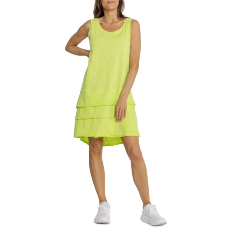 Neon Buddha Oasis Dress - Sleeveless in Apple Green