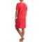 227CP_2 Neon Buddha Seaside Mixed-Cotton Dress - Short Sleeve (For Women)
