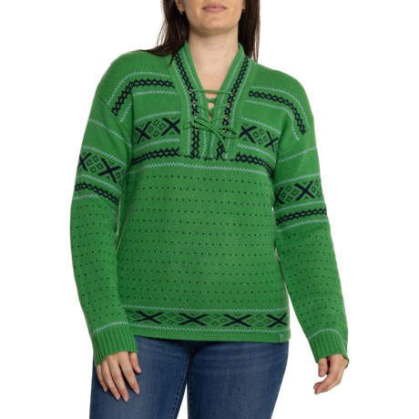 NEVE BY CK BRADLEY Fair Isle Sweater Wool Save 83