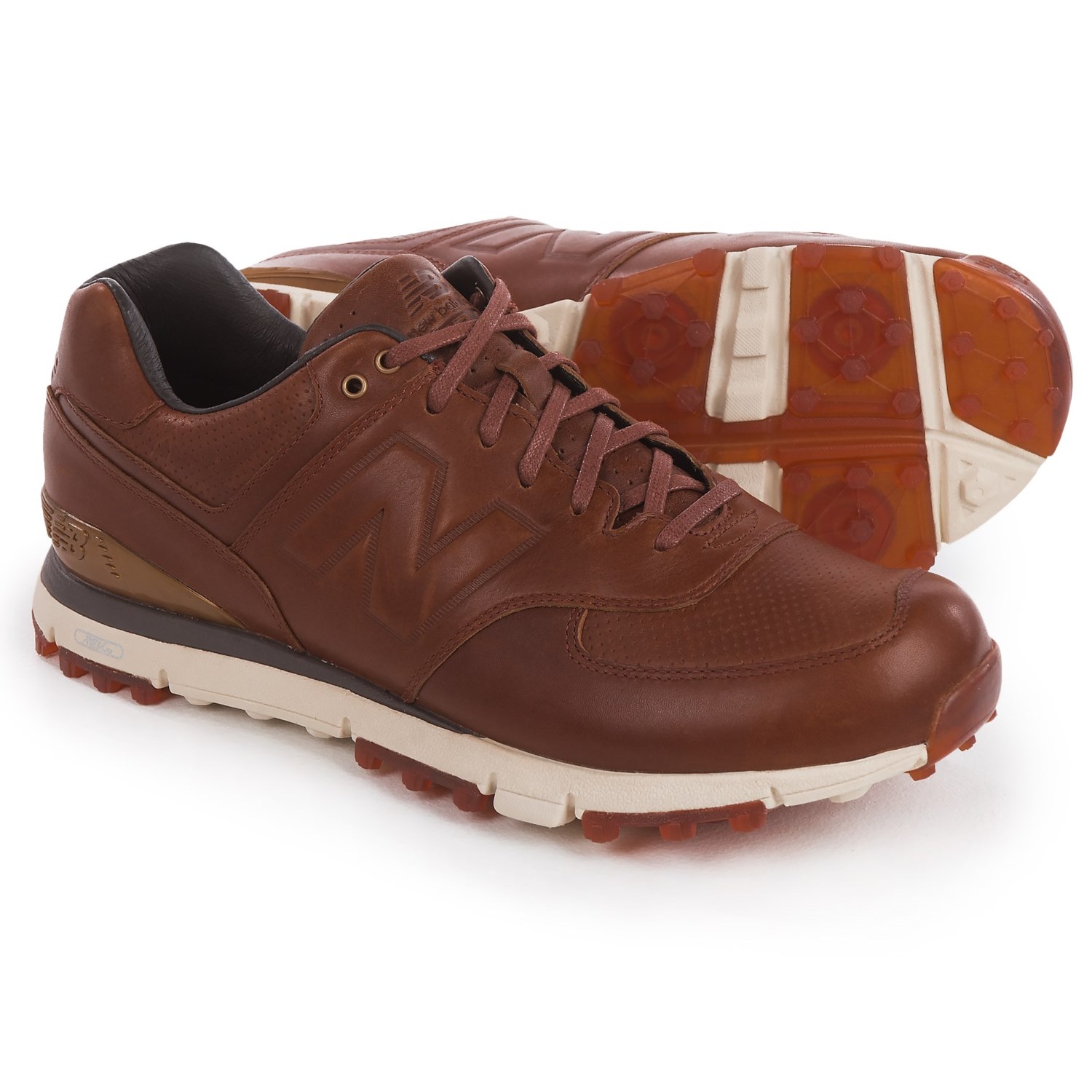 New Balance 574 LX Golf Shoes - Waterproof, Leather (For Men) in Leather