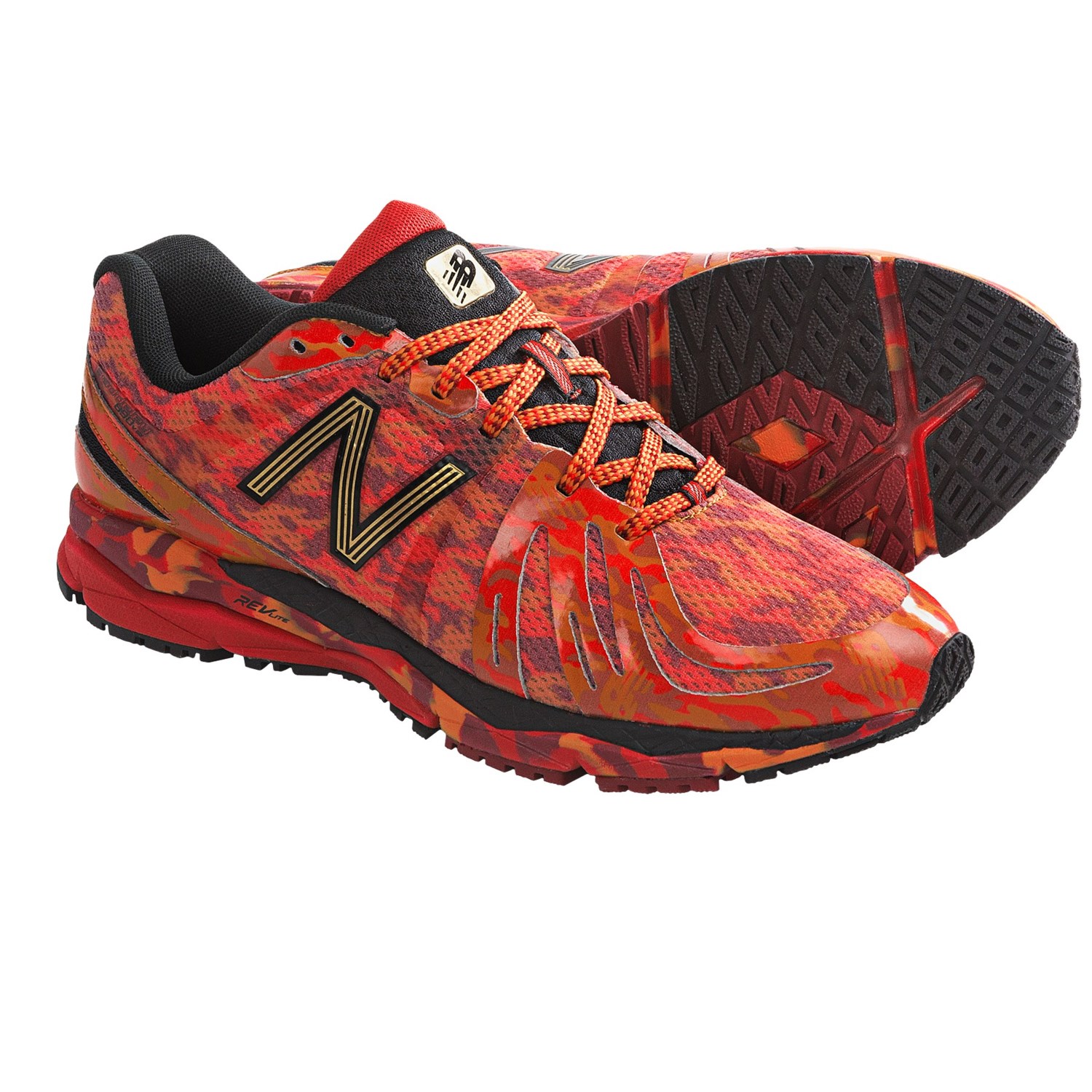 New Balance 890v2 Running Shoes (For Men) in Red/Orange/Black