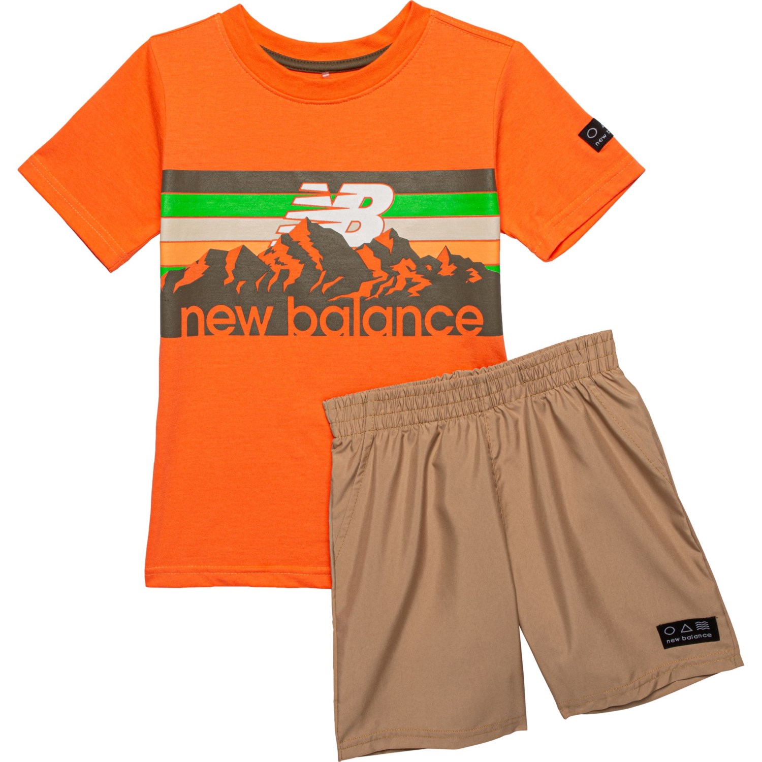 New Balance Little Boys Graphic T-Shirt and Woven Shorts Set - Short Sleeve