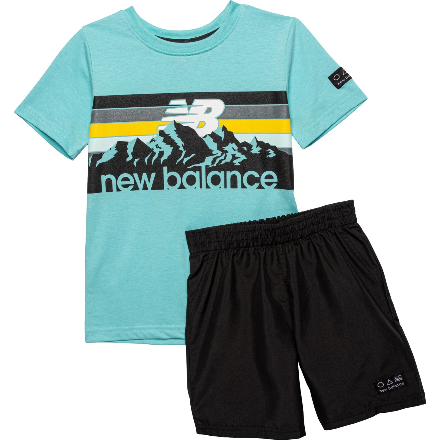 New Balance Little Boys Jersey T-Shirt and Woven Shorts Set - Short Sleeve